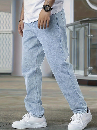 Leon™ | Casual Straight Leg Light Men's Jeans