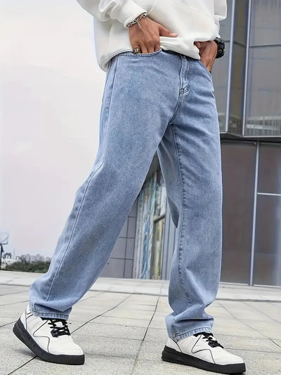 Leon™ | Casual Straight Leg Light Men's Jeans