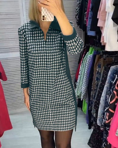 Ayla™ | Chic Checked Dress