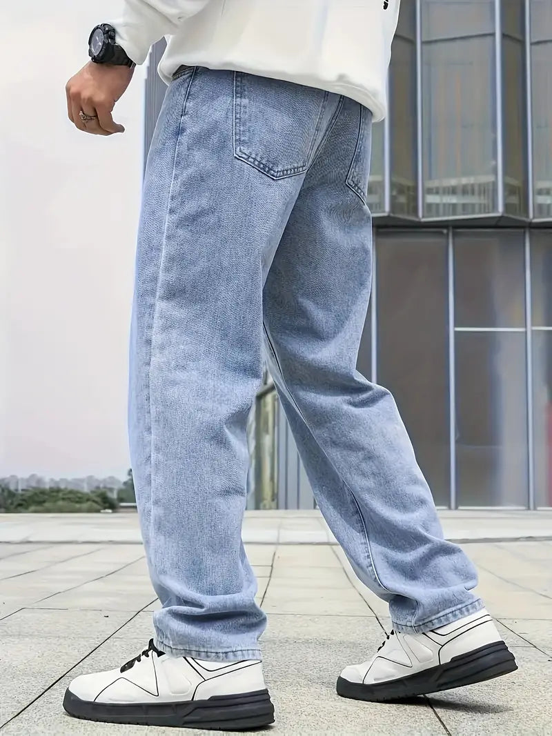 Leon™ | Casual Straight Leg Light Men's Jeans