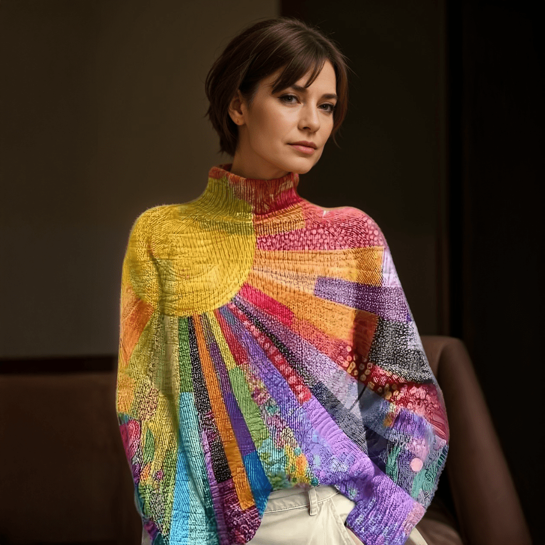 Melanie™ | Colorful Turtleneck Sweater